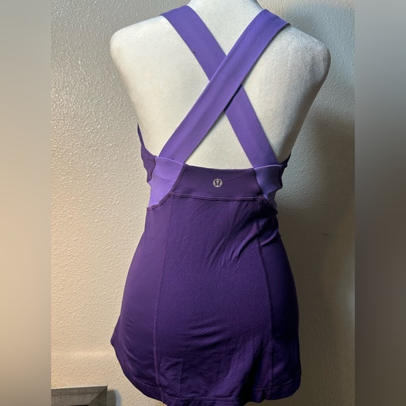 Lululemon Women Tank Top Purple Gray Sleeveless Scoop Neck
Cross Back Straps sz4 - Picture 11 of 16